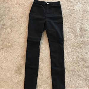H&M high waisted black skinny jeans